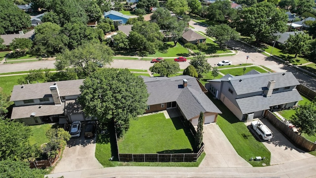 aerial perspective of suburban area