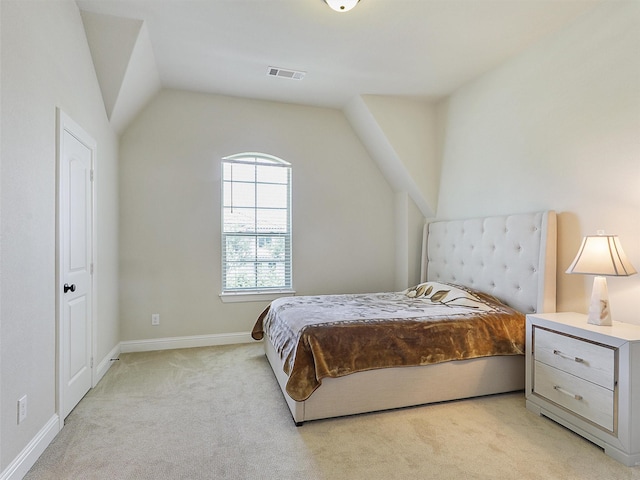 2165 Hidalgo Ln, Frisco, TX 75034 - bedroom featuring light carpet, vaulted ceiling, and baseboards