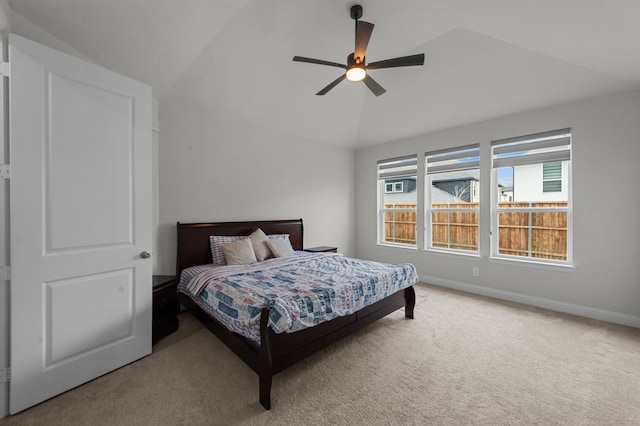 10969 Coastal Violet Rd, Frisco, TX 75035 - bedroom featuring lofted ceiling, carpet floors, baseboards, and ceiling fan