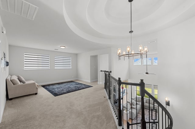 10969 Coastal Violet Rd, Frisco, TX 75035 - corridor featuring an upstairs landing, carpet floors, and plenty of natural light