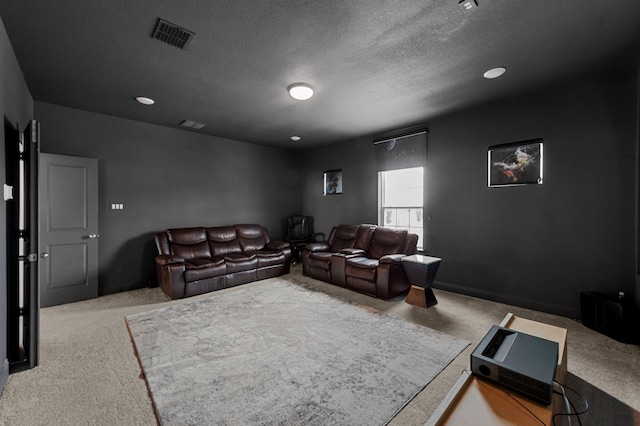 10969 Coastal Violet Rd, Frisco, TX 75035 - carpeted living area featuring a textured ceiling