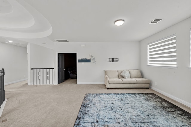 10969 Coastal Violet Rd, Frisco, TX 75035 - sitting room featuring attic access, carpet flooring, baseboards, and an upstairs landing