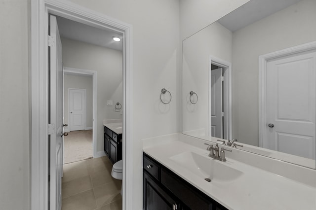 10969 Coastal Violet Rd, Frisco, TX 75035 - bathroom featuring vanity, toilet, and tile patterned floors