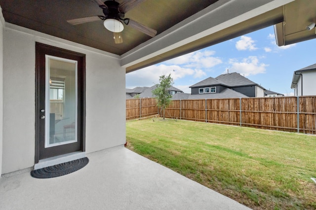 10969 Coastal Violet Rd, Frisco, TX 75035 - view of yard with a ceiling fan and a patio area