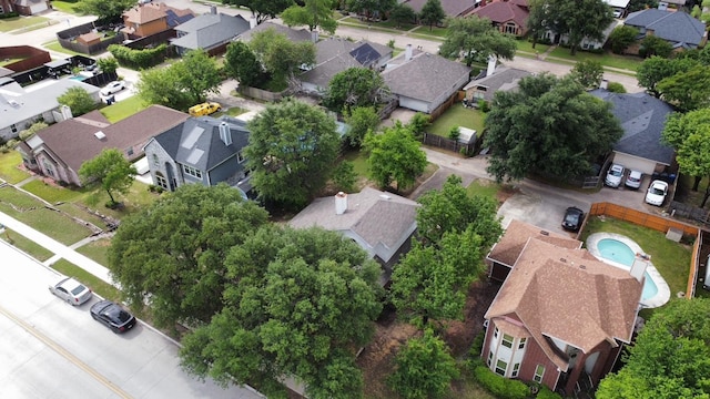 aerial view of residential area