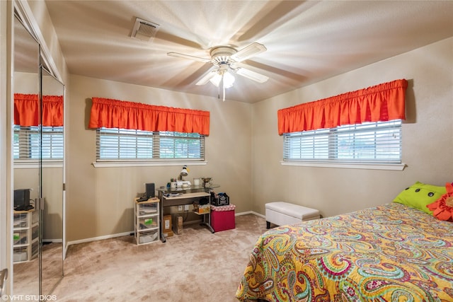 5920 Retta Mansfield Rd, Burleson, TX 76028 - carpeted bedroom with baseboards and ceiling fan