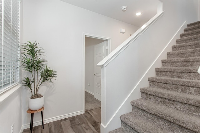 2148 Miramar Dr, Little Elm, TX 75068 - stairs featuring wood finished floors and baseboards