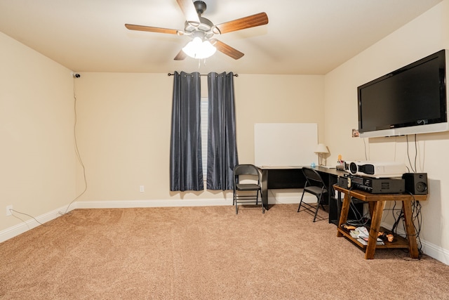 2687 Mcclendon Rd, Weatherford, TX 76088 - office space with light carpet and ceiling fan