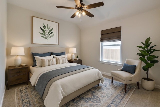 611 Kyle Dr, Tioga, TX 76271 - carpeted bedroom with baseboards and a ceiling fan