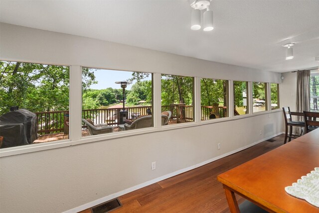 237 Ben Lacy Dr, Gun Barrel City, TX 75156 - dining space with baseboards and wood finished floors