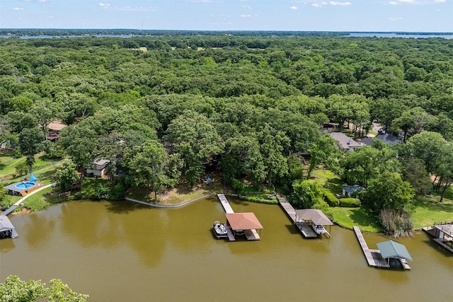 237 Ben Lacy Dr, Gun Barrel City, TX 75156 - aerial view of a forest and a nearby body of water