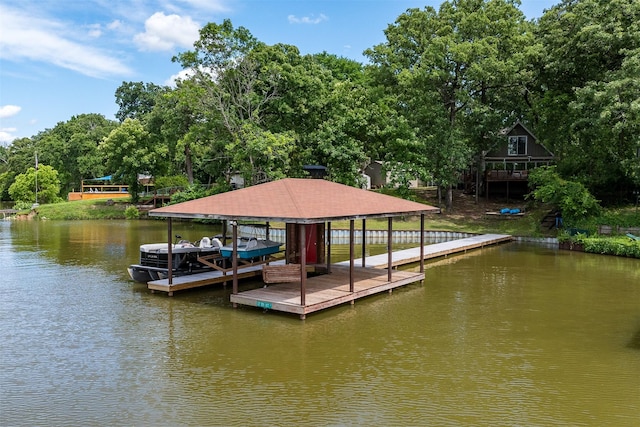 237 Ben Lacy Dr, Gun Barrel City, TX 75156 - dock area featuring a water view, boat lift, and view of wooded area