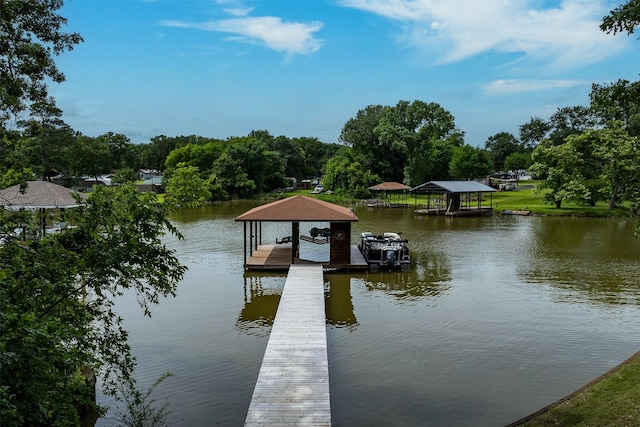 237 Ben Lacy Dr, Gun Barrel City, TX 75156 - dock area with boat lift and a water view