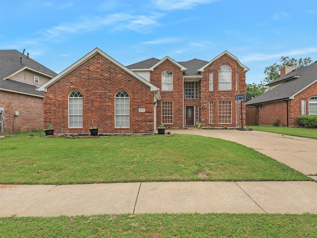 611 Falling Leaf Dr, Allen, TX 75002 - view of front of house featuring brick siding and a front yard