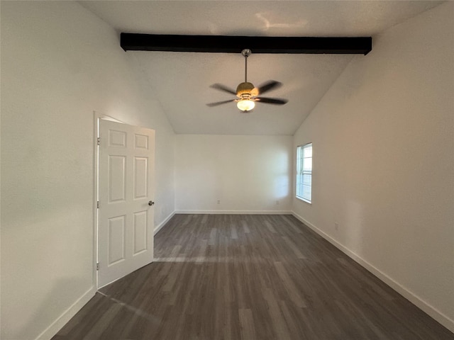 1029 Fox River Ln, Fort Worth, TX 76120 - unfurnished room featuring baseboards, dark wood finished floors, and a ceiling fan
