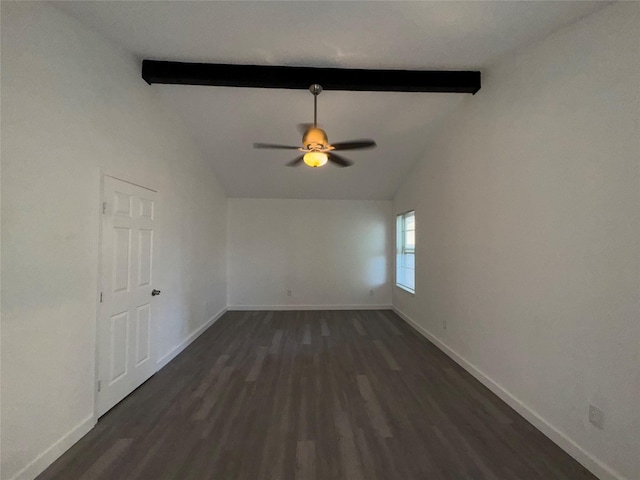 1029 Fox River Ln, Fort Worth, TX 76120 - unfurnished room with baseboards, dark wood finished floors, and a ceiling fan