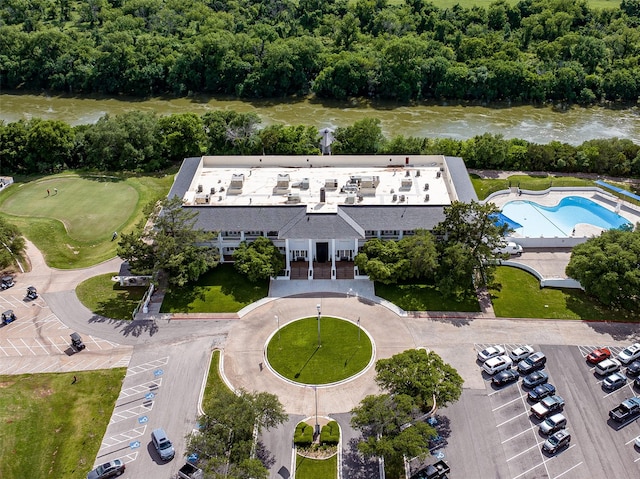 8511 Westover Ct Unit 235, Granbury, TX 76049 - aerial view of a nearby body of water and a pool