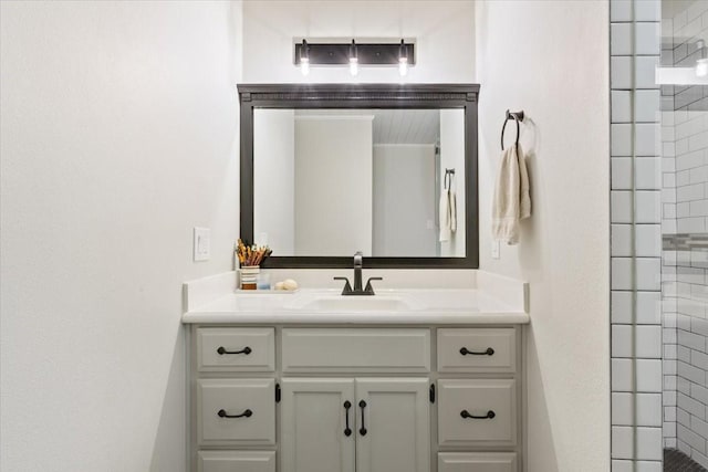 807 Berger Rd, West, TX 76691 - bathroom featuring vanity and tiled shower