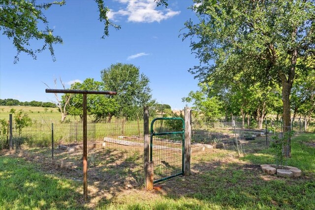 807 Berger Rd, West, TX 76691 - view of yard with a vegetable garden, fence, and a gate