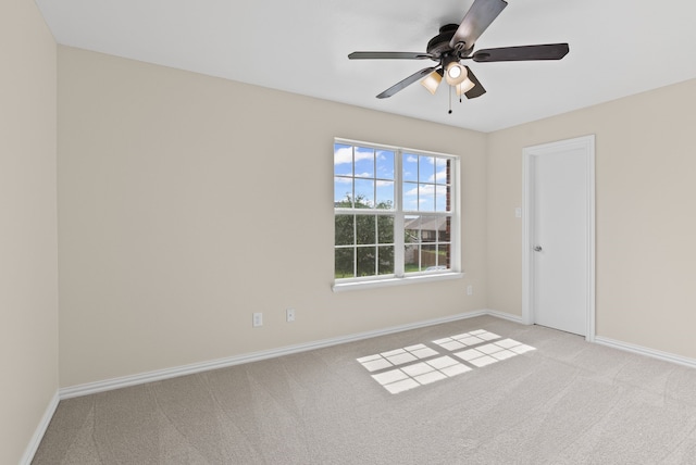 9016 N Stone Mill Ln, Fort Worth, TX 76179 - carpeted spare room featuring baseboards and ceiling fan