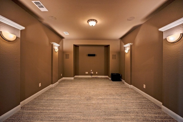 1116 Lake Hills Trl, Roanoke, TX 76262 - carpeted cinema with decorative columns
