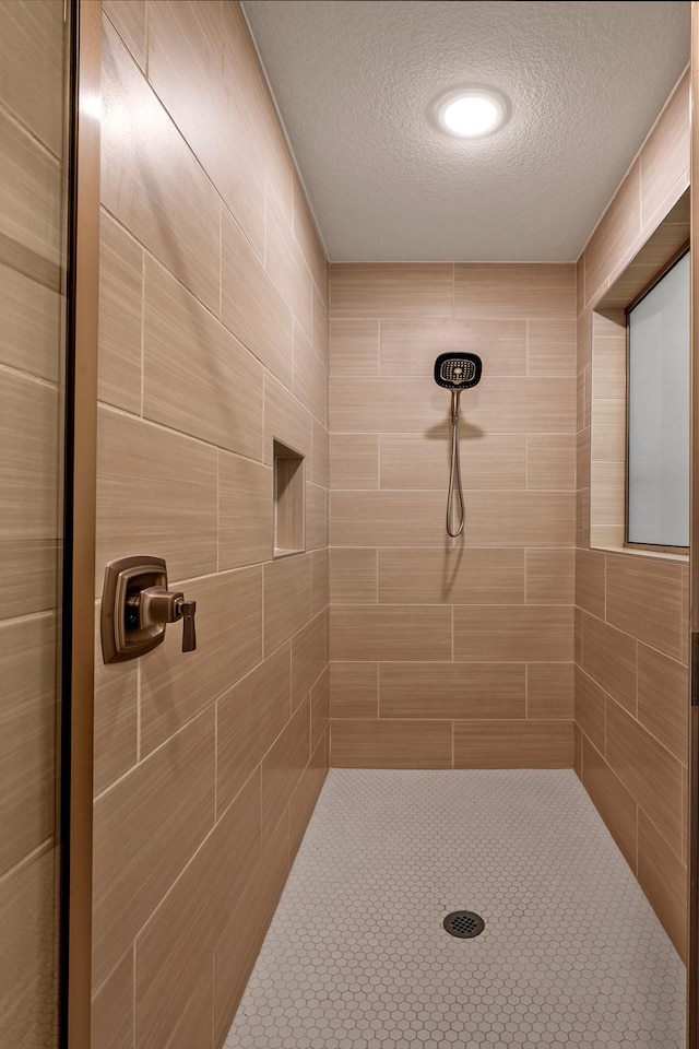 1116 Lake Hills Trl, Roanoke, TX 76262 - full bath featuring a textured ceiling and tiled shower