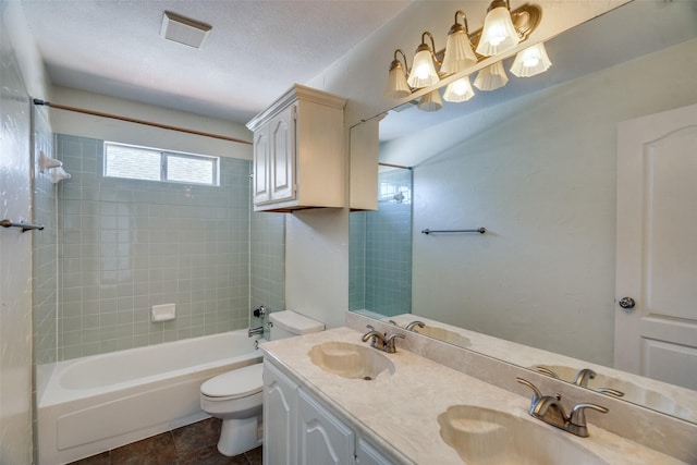 4804 Nocona Dr, Plano, TX 75024 - full bath with toilet, shower / bath combination, and double vanity