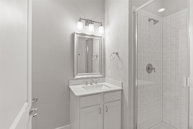 1317 Palm Canyon Dr, Dallas, TX 75204 - full bathroom with a shower stall and vanity