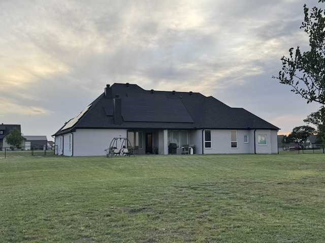 252 Harvard Ln, Springtown, TX 76082 - back of property with solar panels
