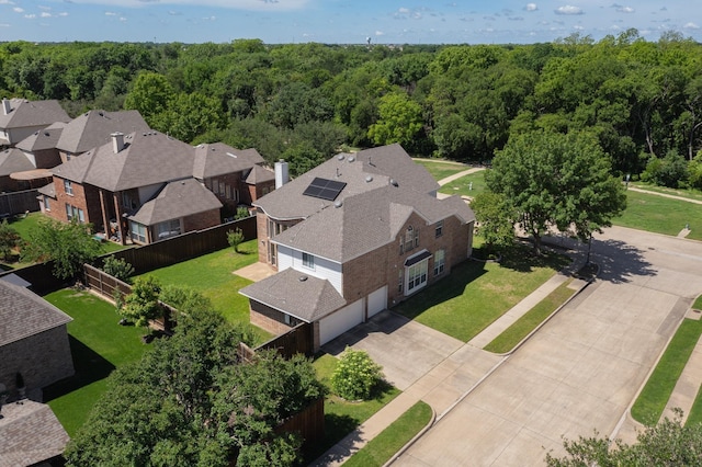 416 Creekside Dr, Murphy, TX 75094 - aerial view of residential area featuring a forest