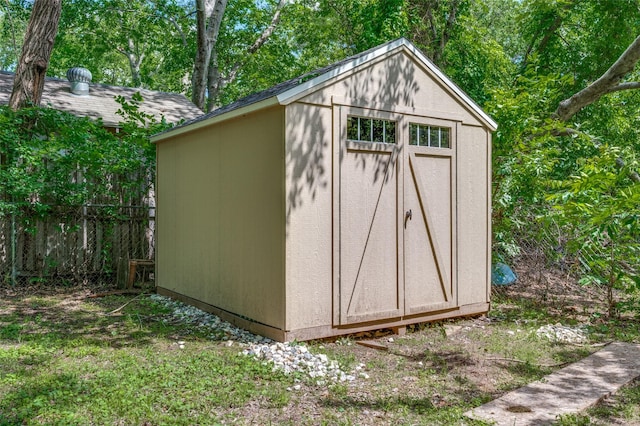 2420 N Carroll Blvd, Denton, TX 76201 - view of shed featuring fence