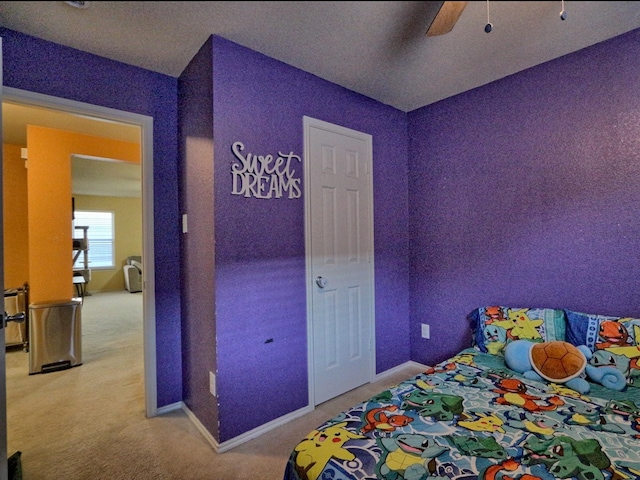 8614 Mountain Blf, Dallas, TX 75227 - bedroom featuring carpet and a ceiling fan