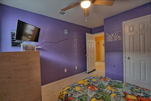 8614 Mountain Blf, Dallas, TX 75227 - bedroom with carpet floors and ceiling fan