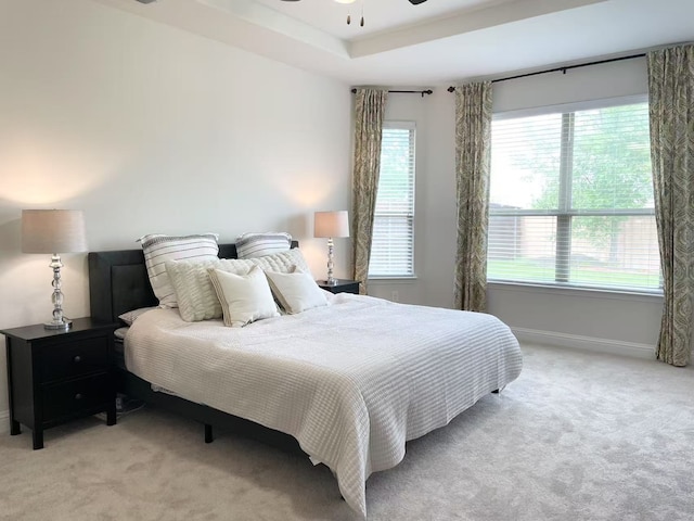 7500 W Fork Ln, Mckinney, TX 75071 - bedroom featuring light carpet, baseboards, and ceiling fan
