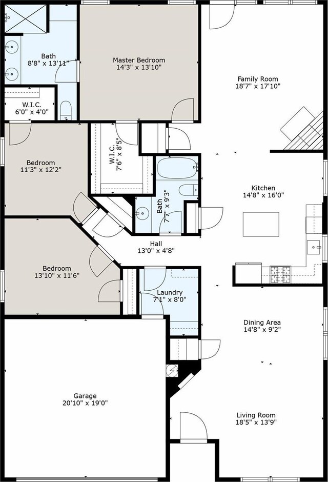 1443 Teal, Sherman, TX 75092 - room layout