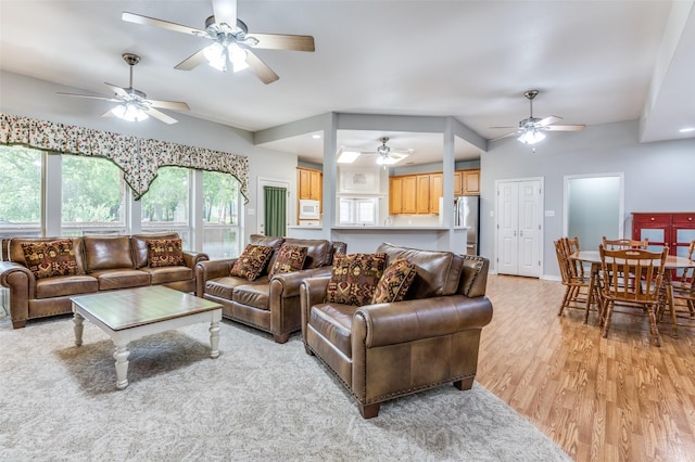1811 Ashford Ln, Midlothian, TX 76065 - living room featuring ceiling fan and light wood-style floors