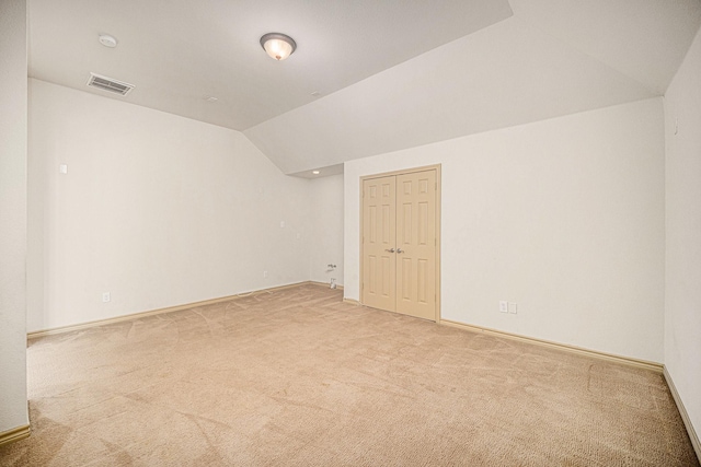 1432 Fence Post Dr, Fort Worth, TX 76052 - empty room with light carpet, lofted ceiling, baseboards, and a smoke detector