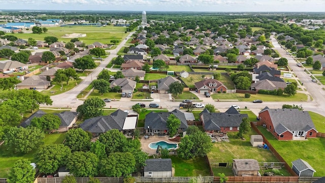 104 Radecke Rd, Krum, TX 76249 - aerial view of residential area featuring a pool area