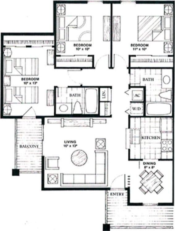 218 N Texas Blvd, Denton, TX 76201 - home floor plan