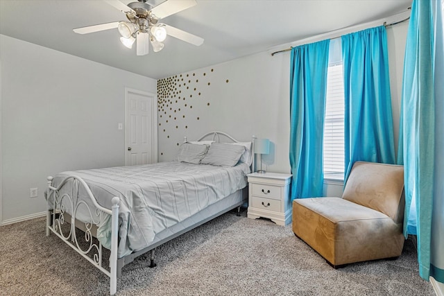 1505 Oakcrest Dr, Providence Village, TX 76227 - carpeted bedroom with multiple windows and ceiling fan
