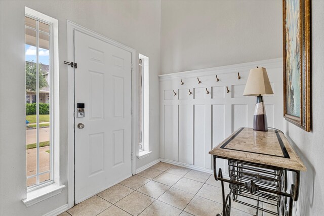 1505 Oakcrest Dr, Providence Village, TX 76227 - entrance foyer with light tile patterned floors