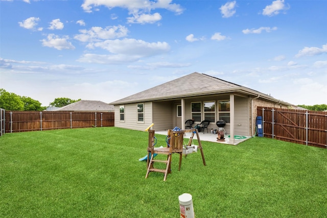 16417 Marinette Ct, Justin, TX 76247 - rear view of house with a patio