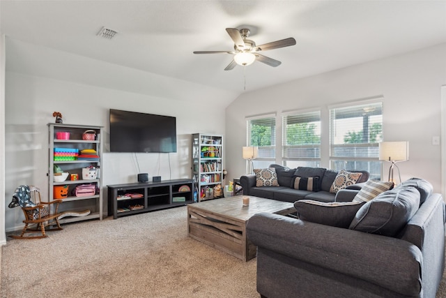 16417 Marinette Ct, Justin, TX 76247 - carpeted living room with ceiling fan