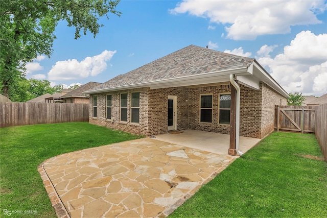 345 Coppice Pl, Bossier City, LA 71111 - back of house with brick siding, a patio, and roof with shingles