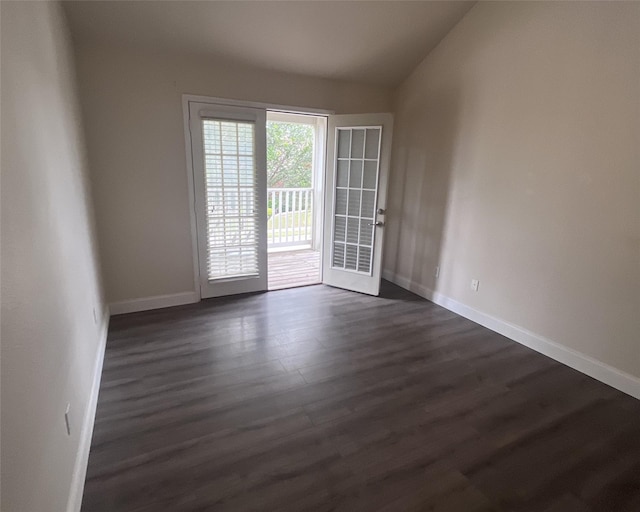 11040 Kinston St, Fort Worth, TX 76179 - unfurnished room with baseboards and dark wood finished floors