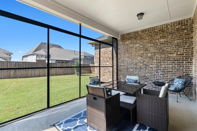 102 Autumn Sage Dr, Wylie, TX 75098 - sunroom / solarium featuring a residential view