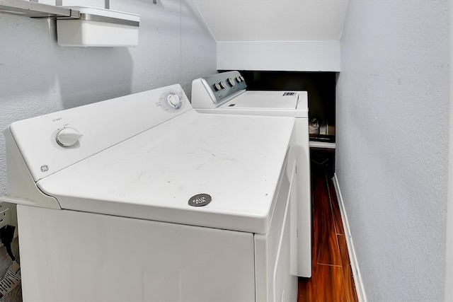 534 E Ave J Unit A, Grand Prairie, TX 75050 - washroom with separate washer and dryer and a textured wall