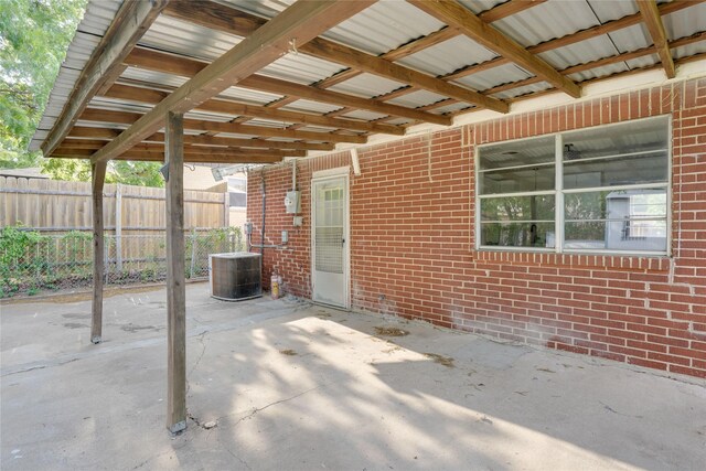 8113 Tumbleweed Trl, White Settlement, TX 76108 - view of patio / terrace with fence and central AC unit