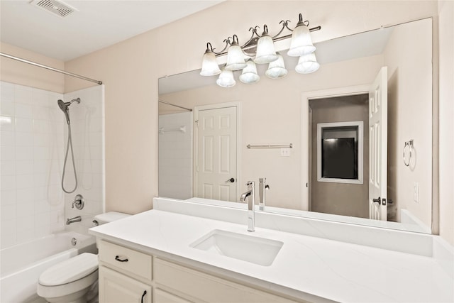 2001 Longfellow Ln, Flower Mound, TX 75028 - full bathroom featuring toilet, vanity, and shower / bathtub combination