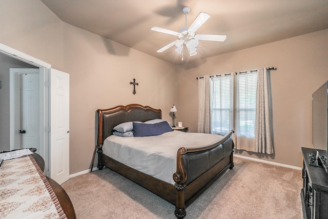 4820 Rum St, Fort Worth, TX 76244 - bedroom with light colored carpet, baseboards, and a ceiling fan